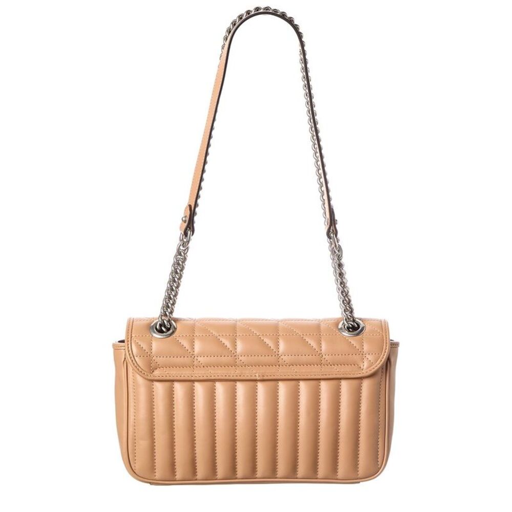 Gucci Camelia Calfskin Matelasse Leather Aria Small Gg Marmont Shoulder - Picture 2 of 5